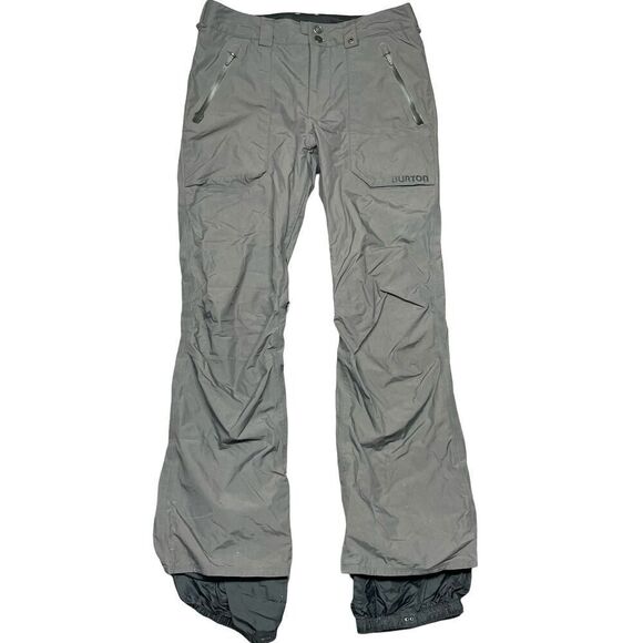 Burton Tactic Snowboards Ski Pants Men's M Gray Vented Pockets Adjustable Waist - Picture 1 of 12